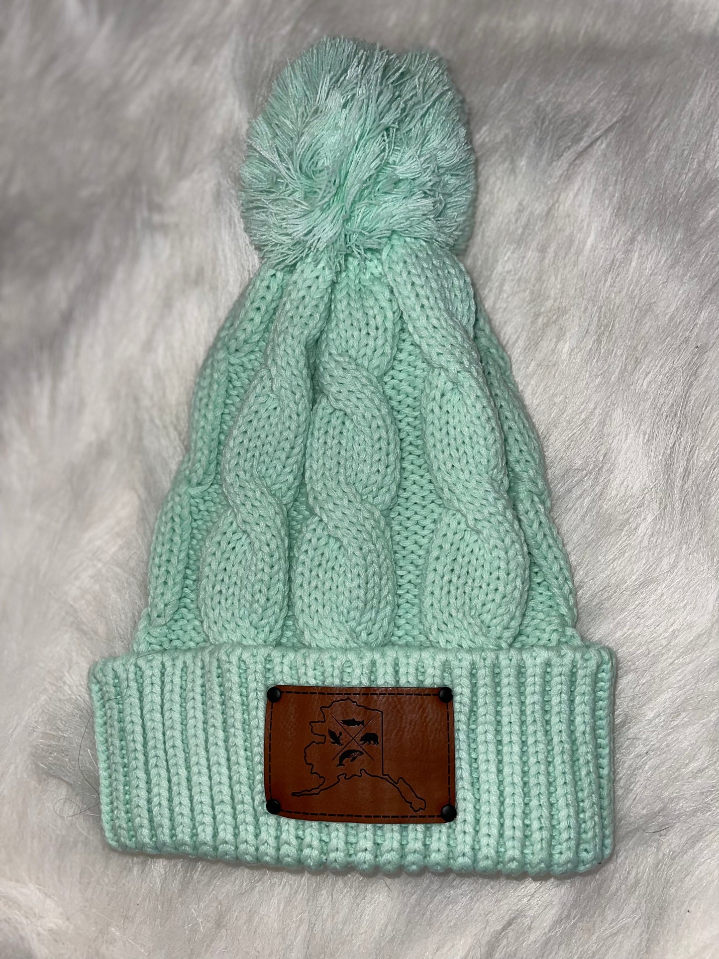 Alaska Wildlife Pom Beanie