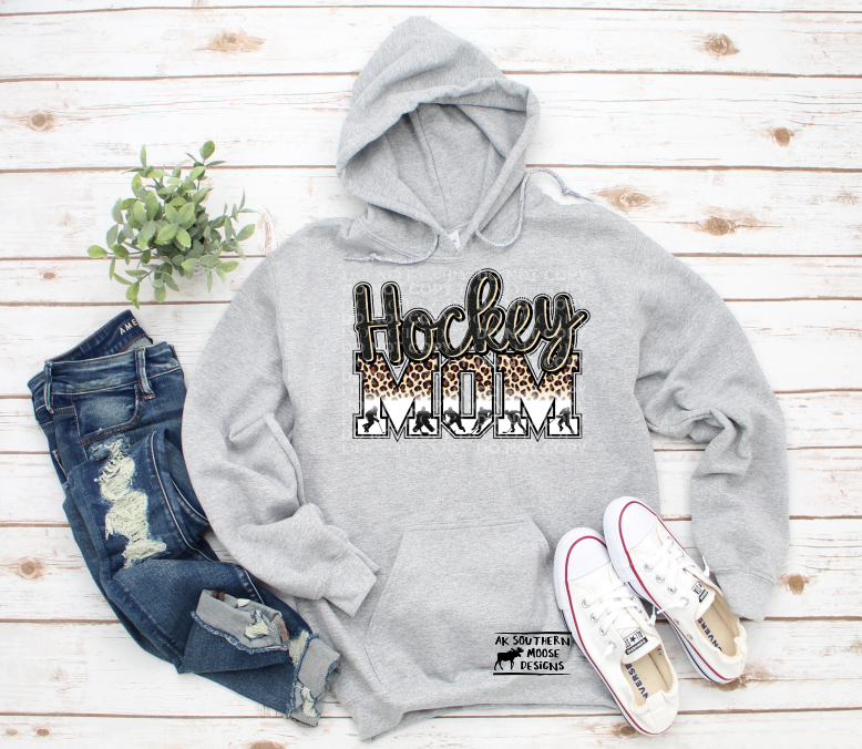 Cheetah Hockey Mom Hoodie