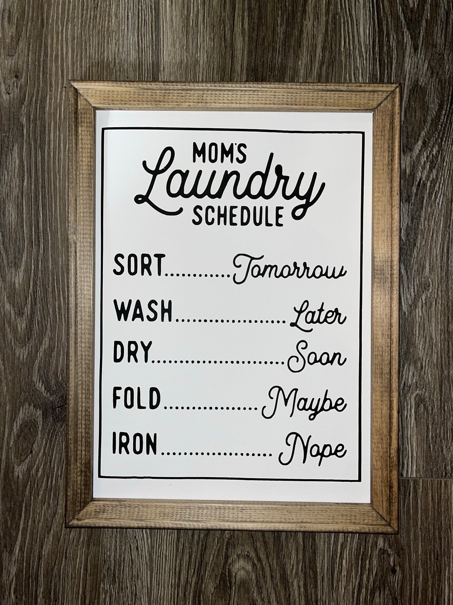 Mom's Laundry Schedule