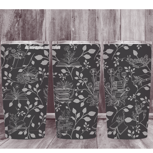 Floral Books 20oz