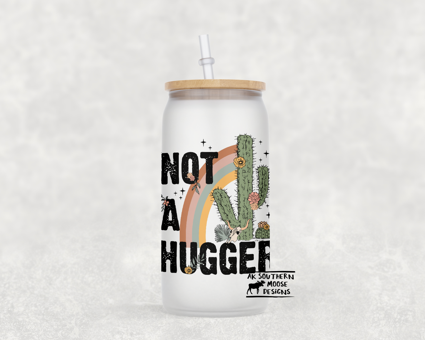 Not A Hugger Glass Jar