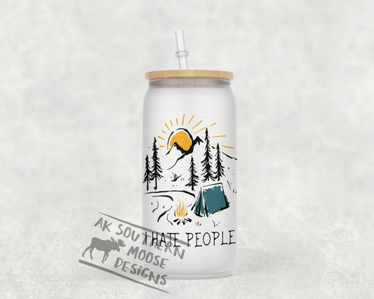 I hate People Glass Jar